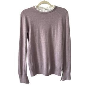 Vila Milano Purple Sweater Size Medium Ruffles